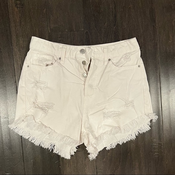 wild fable Pants - Wild Fable Womens Super High Rise cut off jean shorts white size 4